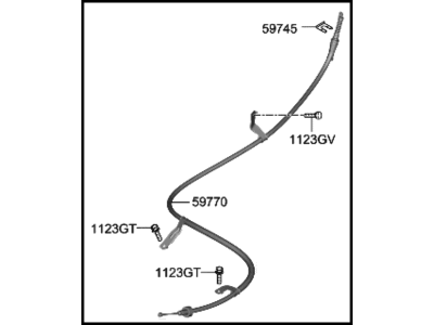 Hyundai 59770-AA300 Cable Assembly-Parking Brake,RH