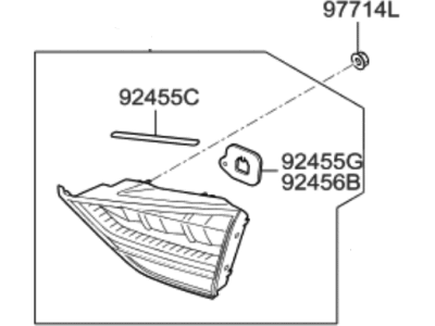 Hyundai Genesis G80 Tail Light - 92404-B1720