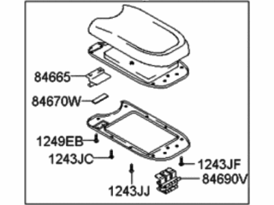 Hyundai 84660-26200-YH1 Console Armrest Assembly