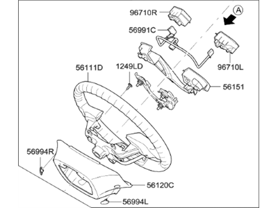 2014 Hyundai Accent Steering Wheel - 56110-1R100-RY