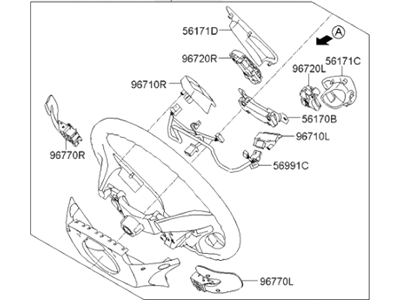 2011 Hyundai Sonata Steering Wheel - 56110-3Q150-RAS