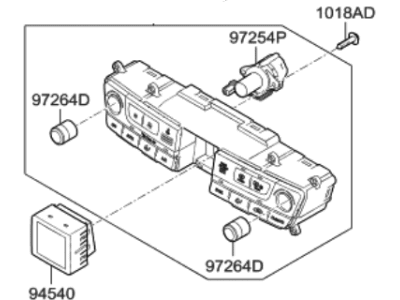 Hyundai 97250-B1HD1-4X Heater Control Assembly