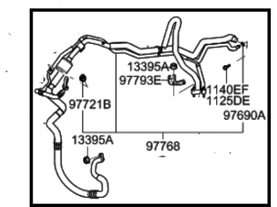 2009 Hyundai Santa Fe A/C Hose - 97768-2B280