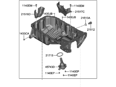 Hyundai 21510-2J601 PAN ASSY-ENGINE OIL