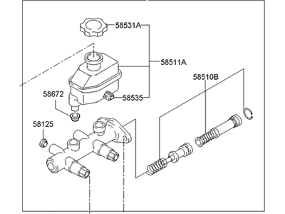 Hyundai Accent Brake Master Cylinder Reservoir - 58510-25300