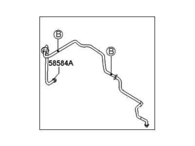 Hyundai 58711-25301 Tube-PCV To Front Brake Hose,RH