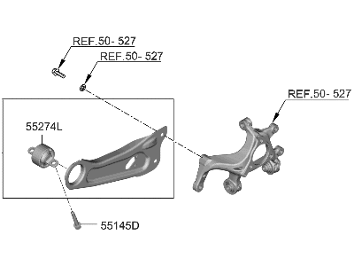 Hyundai 55270-IB000 ARM ASSY-RR TRAILING ARM