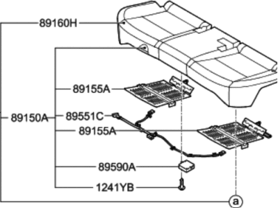 2017 Hyundai Tucson Seat Cushion - 89100-D3010-T8G