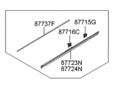 2007 Hyundai Sonata Door Moldings - 87721-3K000