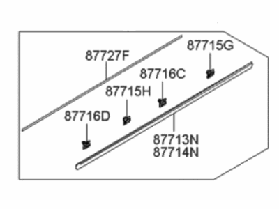 2007 Hyundai Sonata Door Moldings - 87711-3K000