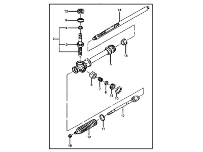 1985 Hyundai Excel Steering Gear Box - 56500-21010