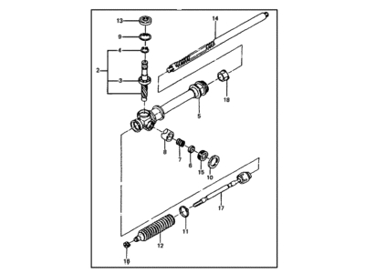 1985 Hyundai Excel Steering Gear Box - 56500-21110