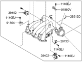 29210-3C331 Genuine Hyundai Tank Assembly-Surge Air Intake