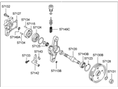 Hyundai Elantra Power Steering Pump - 57100-2D100 Pump Assembly-Power Steering Oil