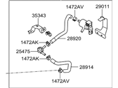 Hyundai Elantra Canister Purge Valve - 29015-03AA0 Purge Control Valve Assembly