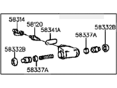 Hyundai Excel Wheel Cylinder - 58380-24003 Cylinder Assembly-Wheel,RH