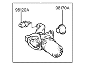 Hyundai Accent Wiper Motor - 98100-22000 Windshield Wiper Motor Assembly