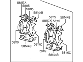 Hyundai Excel Brake Pad Set - 58101-24A00 Front Disc Brake Pad Kit