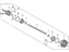 Hyundai 49700-IB000 SHAFT ASSY-FR DRIVE AXLE,LH