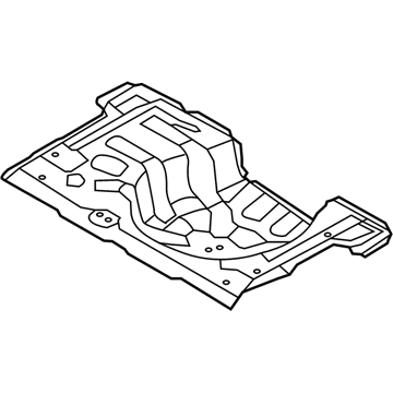 65513-1R350 Genuine Hyundai Panel Assembly-Rear Floor,Rear