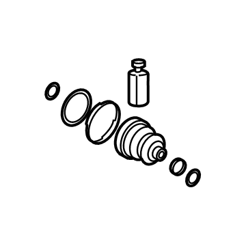 49583-C5130 Genuine Hyundai Boot Kit-FR Axle Diff Side