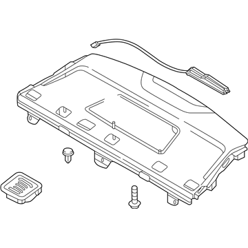 85610-C2010-TRY Genuine Hyundai Trim Assembly-Package Tray Rear