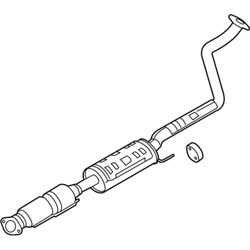 28600 3X350 Genuine Hyundai Center Muffler Assembly