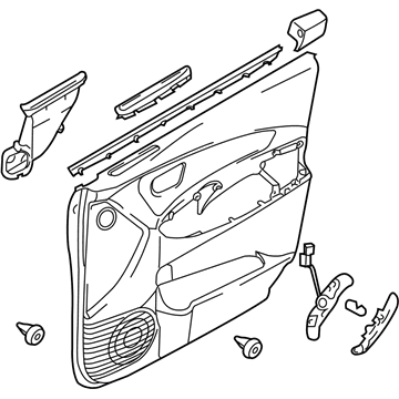 Hyundai 82302-2E440-G8 Panel Complete-Front Door Trim,RH