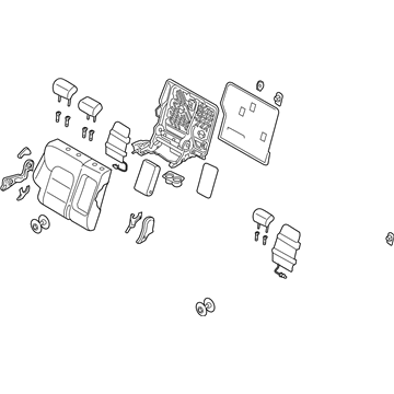 Hyundai 89400-D3130-RTE Back Assembly-RR Seat RH