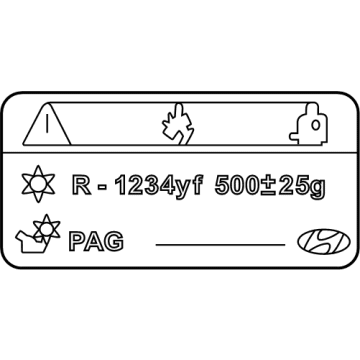 Hyundai 97699-A6200 Label-Refrigerant