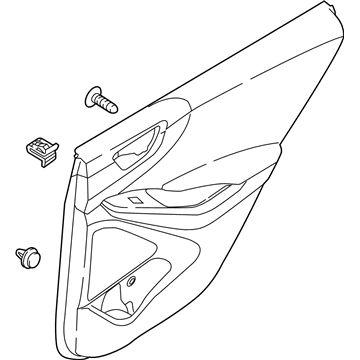 Hyundai 83308-G2120-YPK Panel Assembly-Rear Door Trim,RH