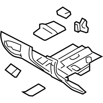 Hyundai 84750-3J300-OR Panel Assembly-Lower Crash Pad,LH