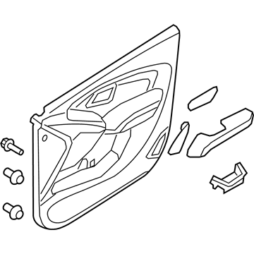 Hyundai 82308-2S320-9P Panel Complete-Front Door Trim,RH