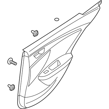 Hyundai 83308-2V010-YBU Panel Assembly-Rear Door Trim,RH