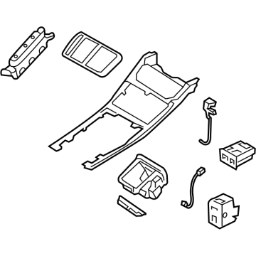 Hyundai 84650-D2FF0-NNB Cover Assembly-Console UPR