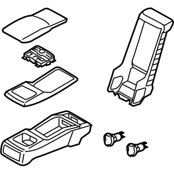 Hyundai 89905-3NJI0-NVT Rear Seat Back Armrest Assembly