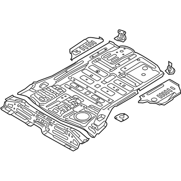 Hyundai 65510-B8000 Panel Assembly-Rear Floor Front Complete