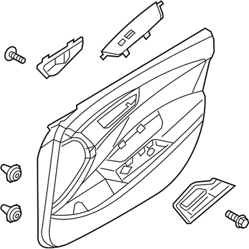 Hyundai 82308-2V060-YBU Panel Assembly-Front Door Trim,RH