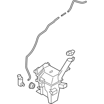 Hyundai 98610-2V100 Reservoir & Pump Assembly-Washer