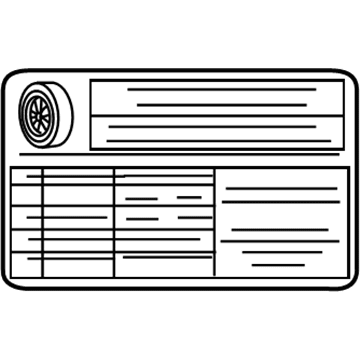 Hyundai 05203-1R320 Label-Tire Pressure