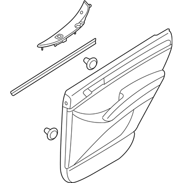 Hyundai 83302-3J121-6T2 Panel Complete-Rear Door Trim,RH