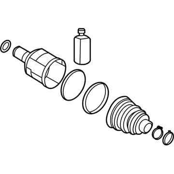 Hyundai 495L1-K2040 Joint & Shaft Kit-Wheel Side,L