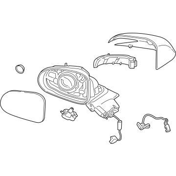 Hyundai 87610-CL090 Mirror Assembly-Outside RR View,LH