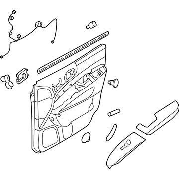 Hyundai 82302-4D045-8F Panel Complete-Front Door Trim,RH