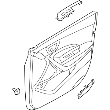 Hyundai 82307-B8010-RYN Panel Assembly-Front Door Trim,LH