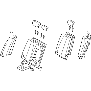 Hyundai 89300-2H321-AAK Back Assembly-Rear Seat LH