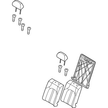 Hyundai 89300-L1500-VSG Back Assembly-RR Seat LH