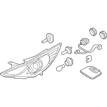 Hyundai 92102-3Q200 Headlamp Assembly, Right