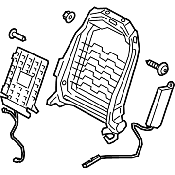 Hyundai 88310-J9500 Frame Assembly-Front Seat Back LH