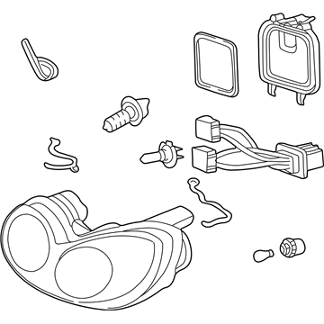 Hyundai 92101-3D050 Driver Side Headlight Assembly Composite